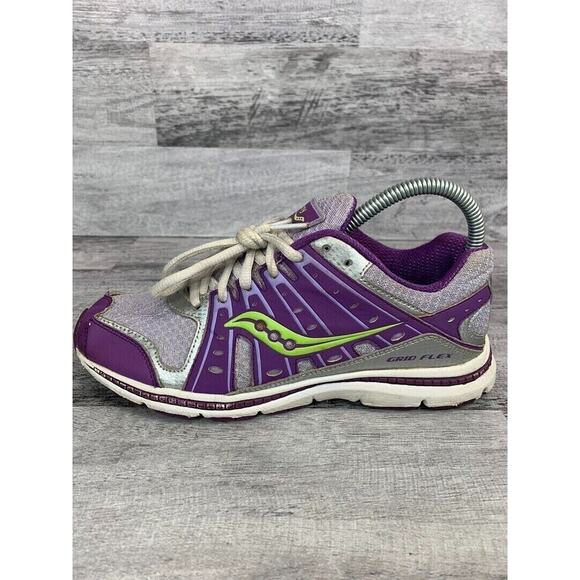 Saucony Grid Flex Womens Running Shoes Purple Size 4.5M - Picture 6 of 8